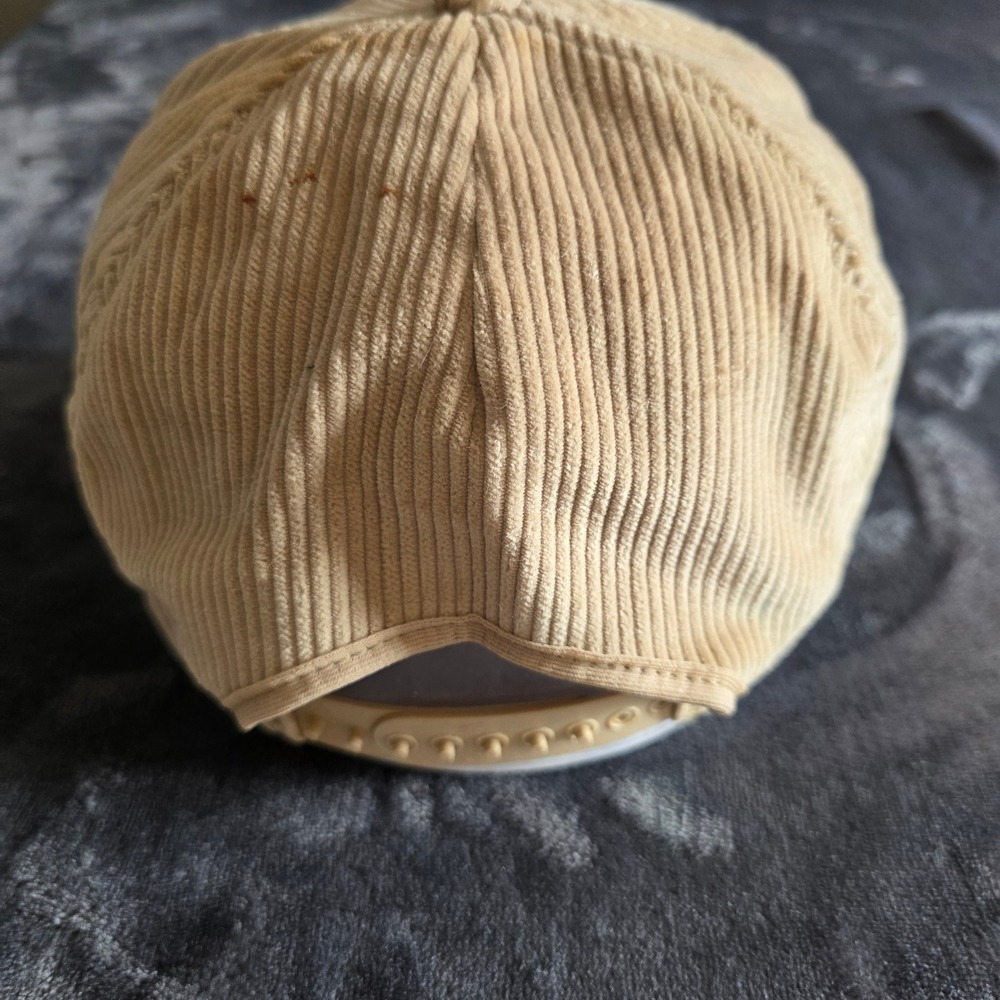 Vintage Bakers Union Local 19 Teamsters 507 Corduroy Trucker Hat Tan Made in USA - Picture 4 of 6